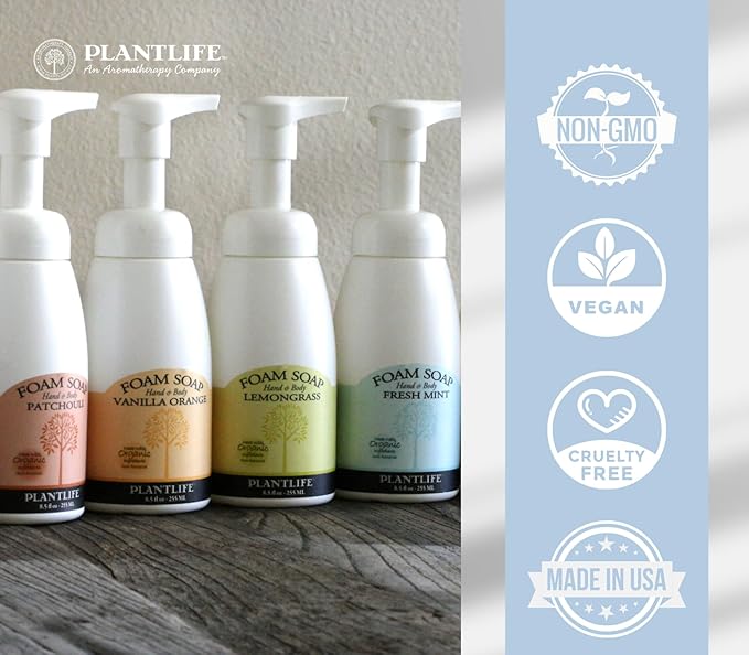 Plantlife Lavender Foam Soap Refill - Gentle, Moisturizing, Plant-based Foam Soap for All Skin Types - Ideal for use as a Hand & Body wash and Foaming Fun for Kids - Made in California 16 oz
