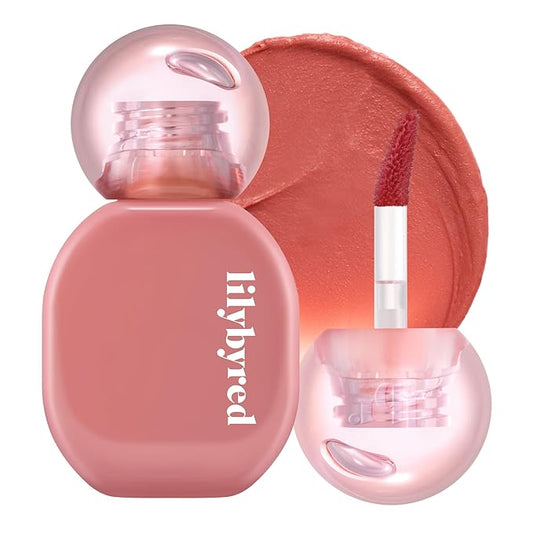 lilybyred Balming Dewy Tint | Korean Semi-Glow Lip Stain, Velvet to Soft Glow Texture, Sheer Buildable Color, Moisturizing & Lightweight, Natural Flush Look, Non-Sticky, 0.21 oz. (03 Gentle Fig)