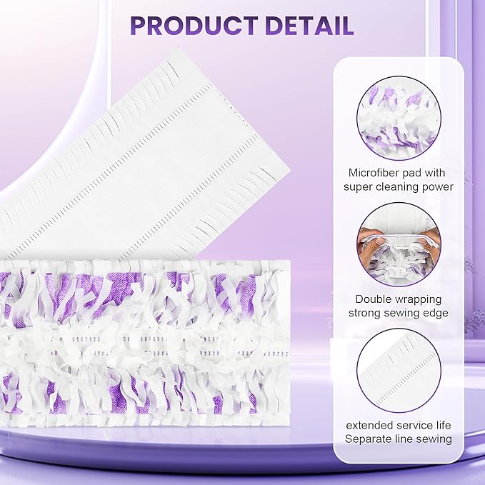 12 Pack Power Mop Refills Compatible with Swiffer Power Mop, for Swiffer Wet Pads Refill, for Floor Cleaning, Unscented