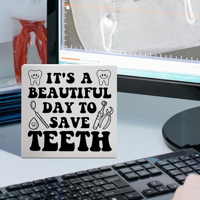 Dentist Gifts for Women Men Doctor, Gifts for Dentists Dental Assistant Student, Dental School Graduation Hygienist Gifts, Dental Decorations for Office Room Desk, Dental Office Decor, Save Teeth