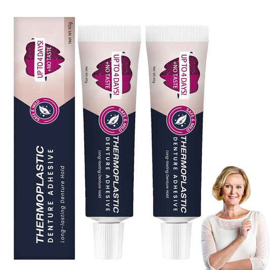 Thermoplastic Denture Adhesive,Ultra Max Hold Denture Adhesive,Improving Comfort Caring (2pcs)