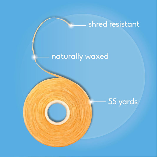 The Humble Co. Dental Floss (4pack) - Vegan, Waxed Dental Floss with Xylitol, 55 Yards of Adult and Kids Floss for Gum Care and Dental Care (Cinnamon)