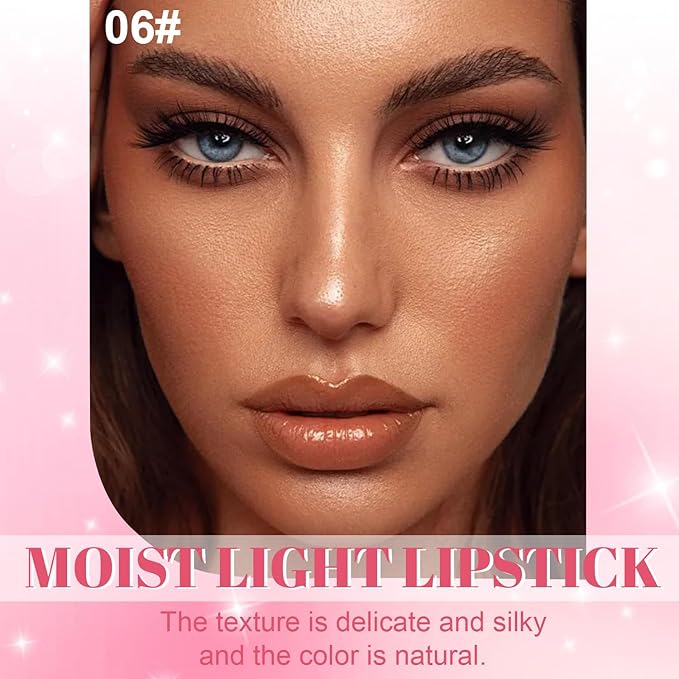 2Pcs Brown Honey Tinted Lip Stain Lip Balm Lip Gloss Lipstick, Sheer Hydrating Lip Stains Tint, Moisturizing Lip Color for All Skin Tones, Nourishing Lip Balm with a Hint of Natural Black Cherry Tint