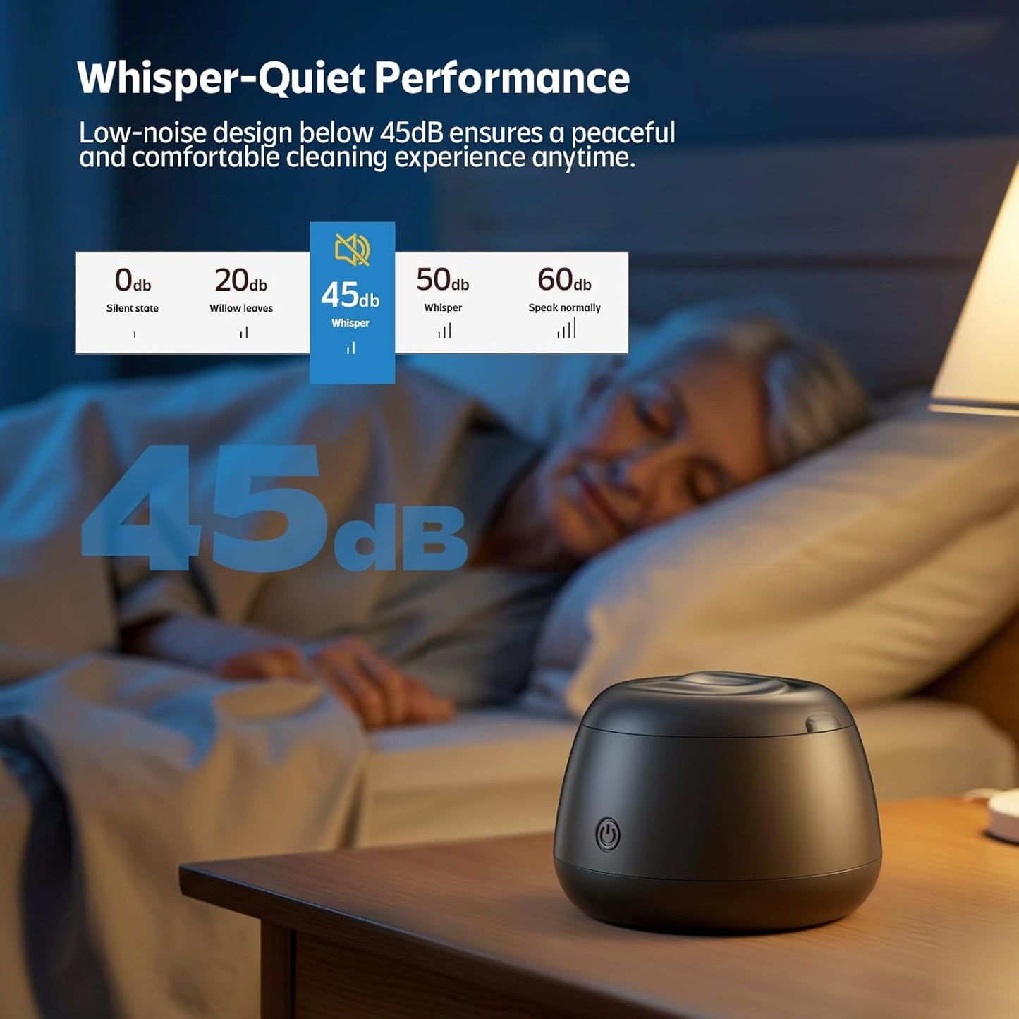 Ultrasonic Retainer Cleaner Machine 48kHz Denture and Aligner Cleaning Pod for Mouth Guards Night Guards Dental Trays Braces Toothbrushes Jewelry with 200ML Capacity (Black)