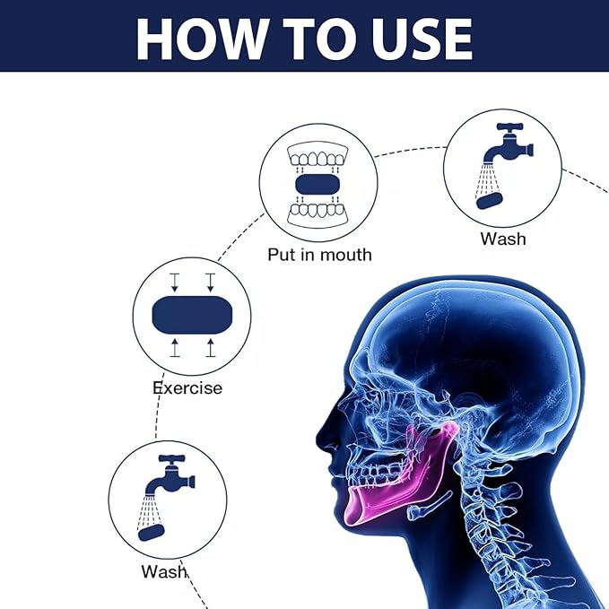 Jaw Exerciser for Men & Women Jawline Exerciser, Jaw Strengthener, Jawline Shaper Facial Fitness Muscle Trainer, Jawline Sculptor Exerciser for Multiple Levels Users