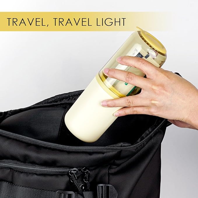 Toothbrush Travel Case, Plastic Travel Toothbrush Holder with Drain Hole, Portable Toothpaste Toothbrush Storage Container Box for Traveling, Camping, Gym, Bathroom (Light Yellow)