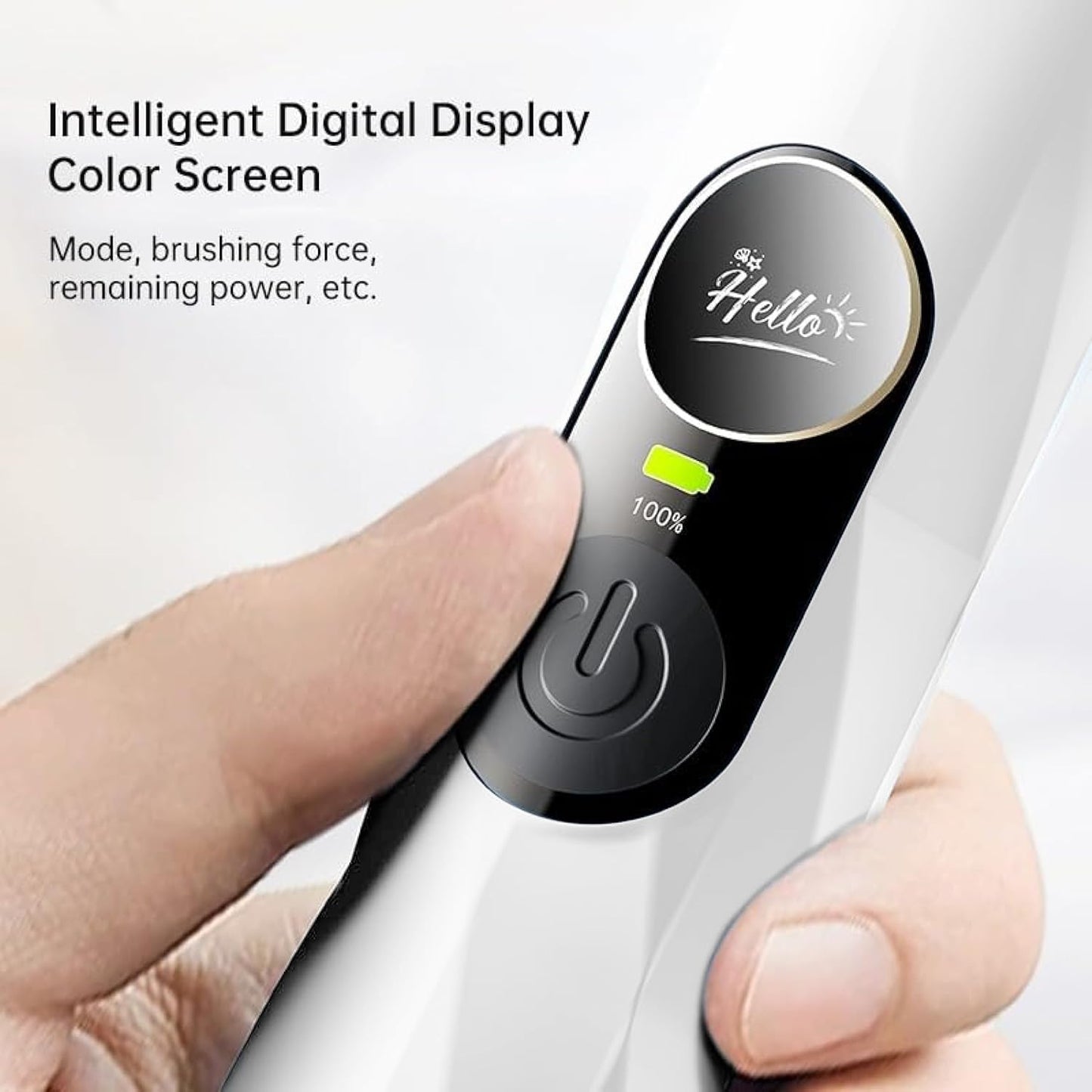 V3 Sonic Electric Toothbrush for Adults - Dual Display, 5 Cleaning Modes, Up to 200 Days Battery on a Single Charge, 4 Brush Heads & IPX7 Waterproof Design