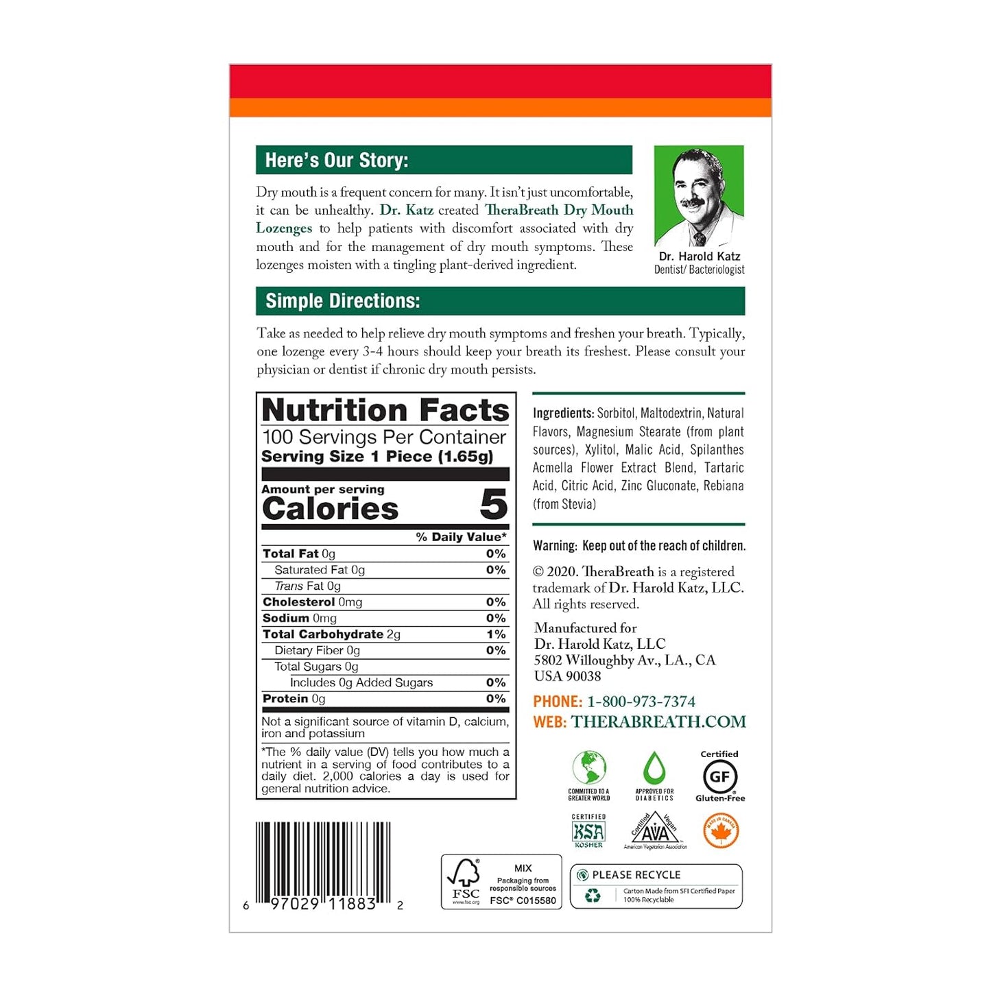 TheraBreath Dry Mouth Oral Rinse, Tingling Mint, Dentist Formulated, 16 Fl Oz (2-Pack) & Dry Mouth Lozenges with ZINC, Tart Berry Flavor, 100 Lozenges