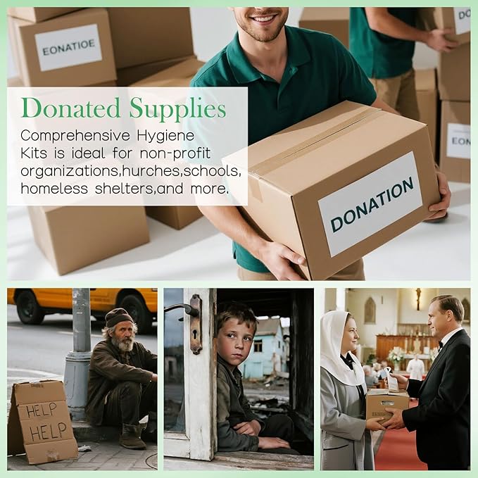 5 Set Personal Care Travel Toiletries Sets Bulk,7-in-1 Disposable Toothbrushes with Toothpaste and Floss,Comb,Soap,Cover,Zip Bag Toiletry Travel Toothbrush Kit for Homeless,Hotel,Charity