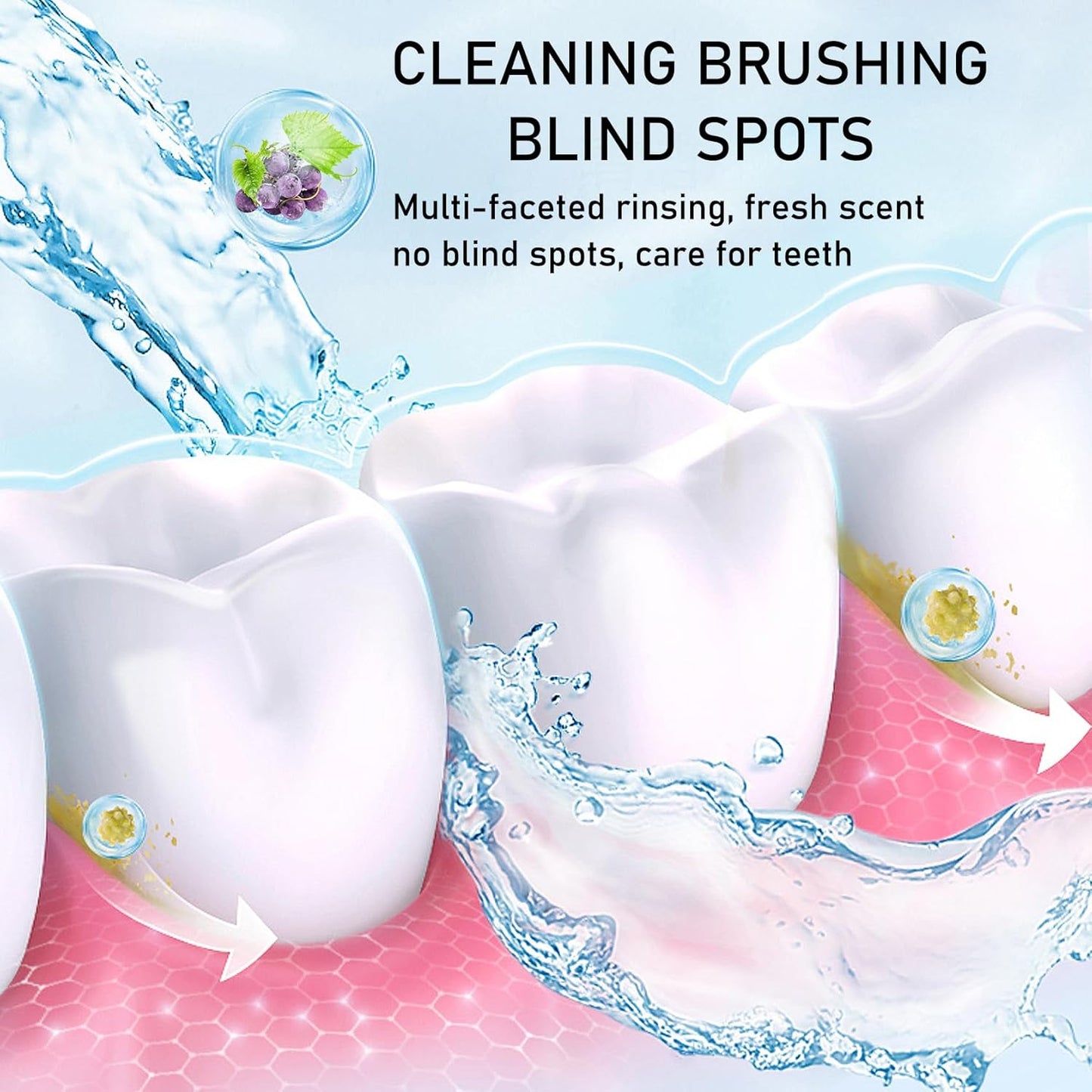 3 Flavors Mini Mouthwash Travel Size, Portable Individual Travel Mouth Wash for Fresh Breath, Refreshing Long Lasting Gentle Oral Care Mouthwash Packs(Pack of 60) Set B