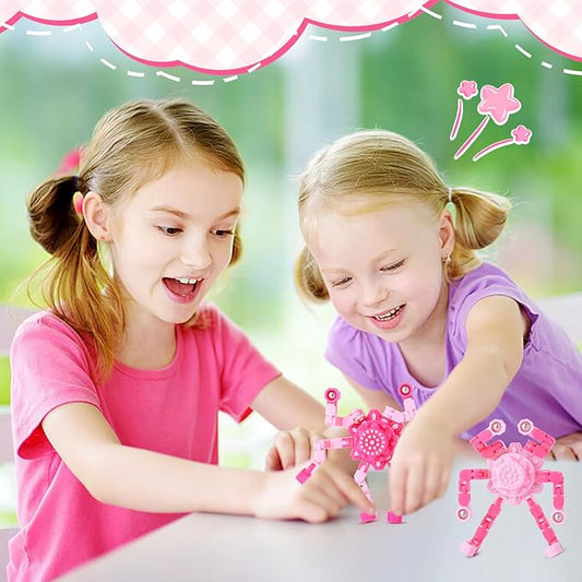 Fidget Spinners for Kids 8-12 and Adults Stress Relief Sensory Toys for Boys and Girls Transformable Fingertip Gyros for Party Favors Goodie Bag Easter Basket Stuffers for Kids