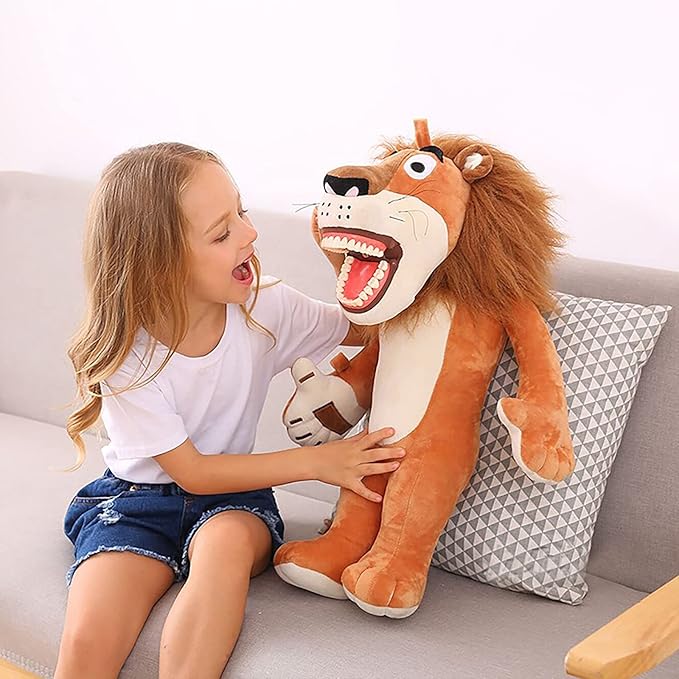 Lion Dental Plush, YOUYA Oral Health Presentation Puppet Lion Dental Educational Plush Large Size Doll with Teeth for Babies Kids Chidren Boys Girls