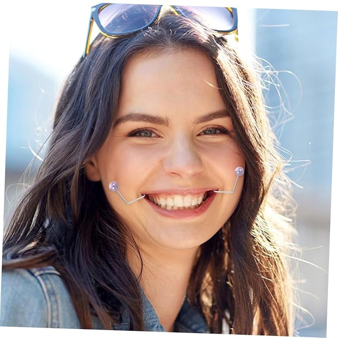 MERRYHAPY 2pairs Dimple Maker Trainer for Face Cheek Dimple Exerciser Clip for Natural Beautiful Smile Training Tool Reusable and Compact Design