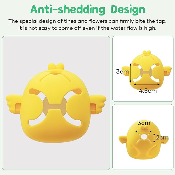 Faucet Extender for Toddlers, PANIMOSI Kids Sink Extender for Bathroom, Kitchen, Bathtub, Baby Hand Washing Water Spout Extender, No Installation Toddler Sink Extender, Yellow