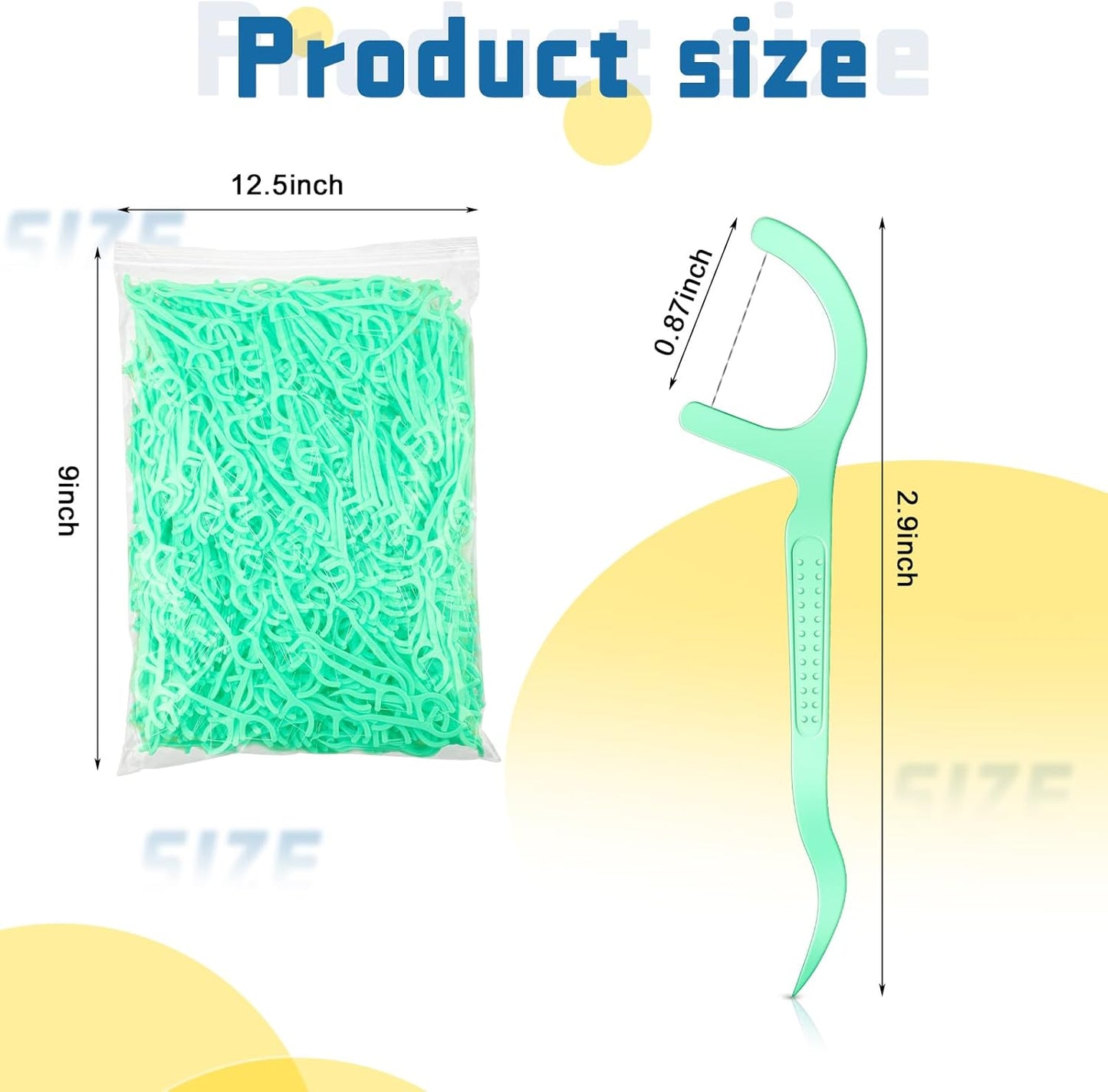 Maxdot 1000 Count Fresh Mint Flavor Dental Flosses Picks Bulk High Toughness Dental Floss Tooth Picks Flossing System for Adults Family Travel Tight Spaces Teeth Cleaning