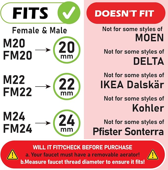 Spurtar 2 PCS 1440° Sink Faucet Extender for Toddlers in Bathroom Kitchen, Silver Rotatable Faucet Aerator Swivel Water Attachment, Tap Head Replacement,for G 1/2", 55/64",15/16"