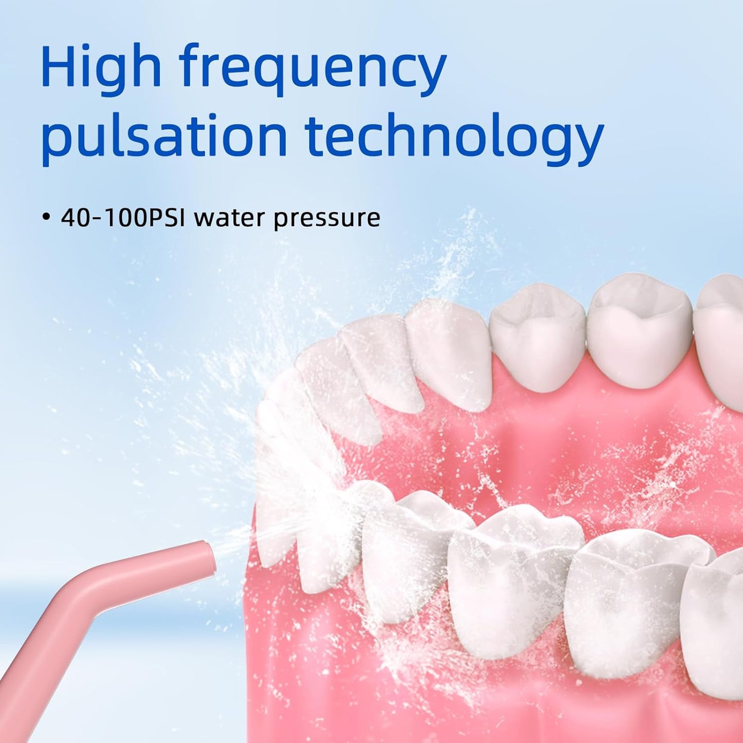 Water Flosser Teeth Pick: Rechargeable Cordless Oral Irrigator 300ML Portable Water Flosser for Braces IPX7 Waterproof Electric Waterflosser for Teeth Cleaning C101 Pink