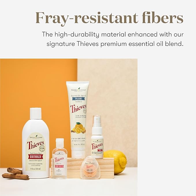 Young Living Thieves Dental Floss | 164 ft | Infused with Thieves Essential Oil Blend | Natural Waxed Floss for Daily Oral Hygiene, Fresh Breath, and a Naturally Clean Feeling