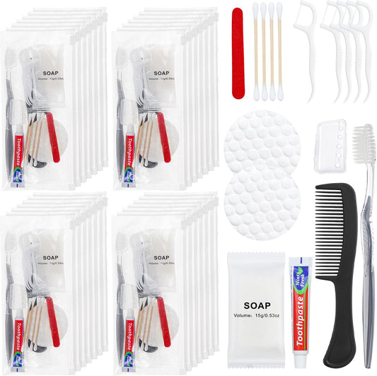 Travel Toothbrush Kit, Hygiene Kit Comes in A Double Sealed Individual Package, Personal Hygiene Kit for Hotel, Camping, Home and Travel (20 Set)