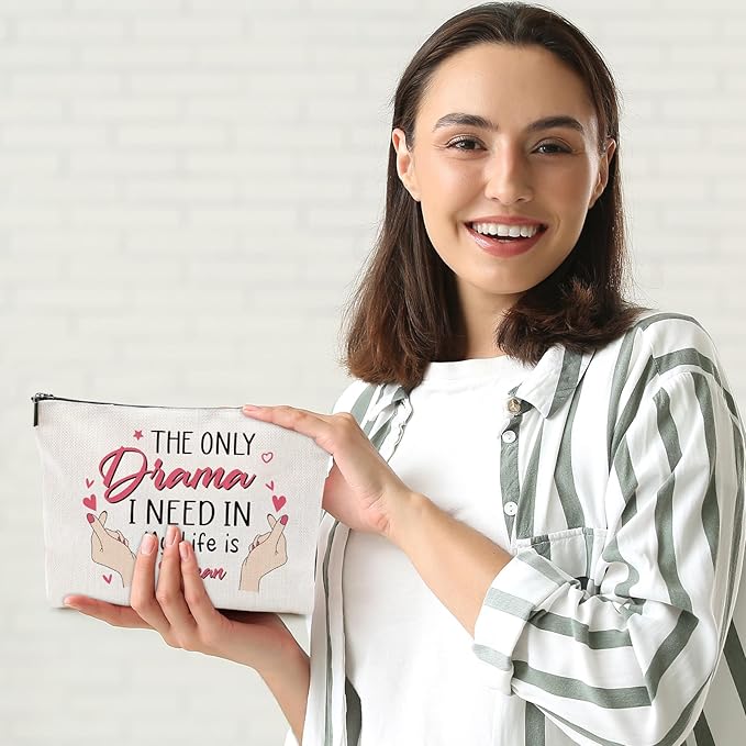 Korean Drama Fan Gifts - Funny Gifts for K-pop Lovers, Small Makeup Bag Korean Stuff Merch Gifts for Women, Korean Accessories Essential Gifts for Friends Besties Birthday Christmas Gifts