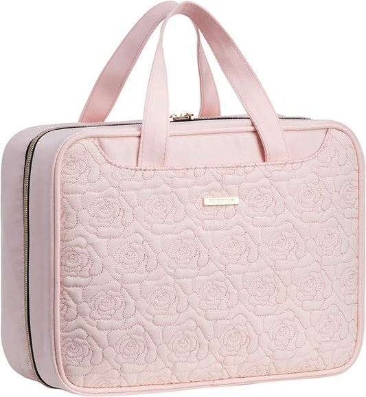 Everfun Hanging Travel Toiletry Bag for Women Traveling With Leakproof Compartment Makeup Cosmetic Organizer Dopp Kit Travel Accessories Essentials Must Have