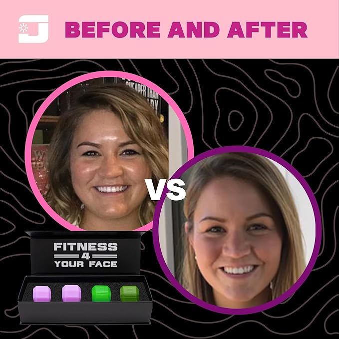 Jawzrsize Jaw Exerciser for Women - Double Chin Reducer, Facial Toner, Neck Exerciser for Younger and Healthier Look Helps Reduce Stress and Cravings Jawline Trainer (Total Contouring Kit)