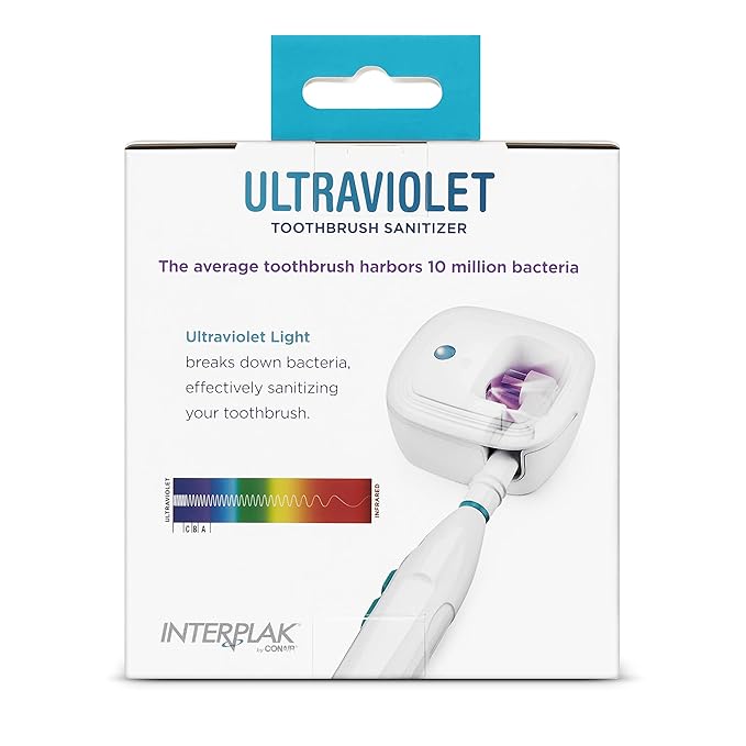 Interplak by Conair UV Toothbrush Sanitizer, Kills 99.9% of Bacteria on Your Toothbrush