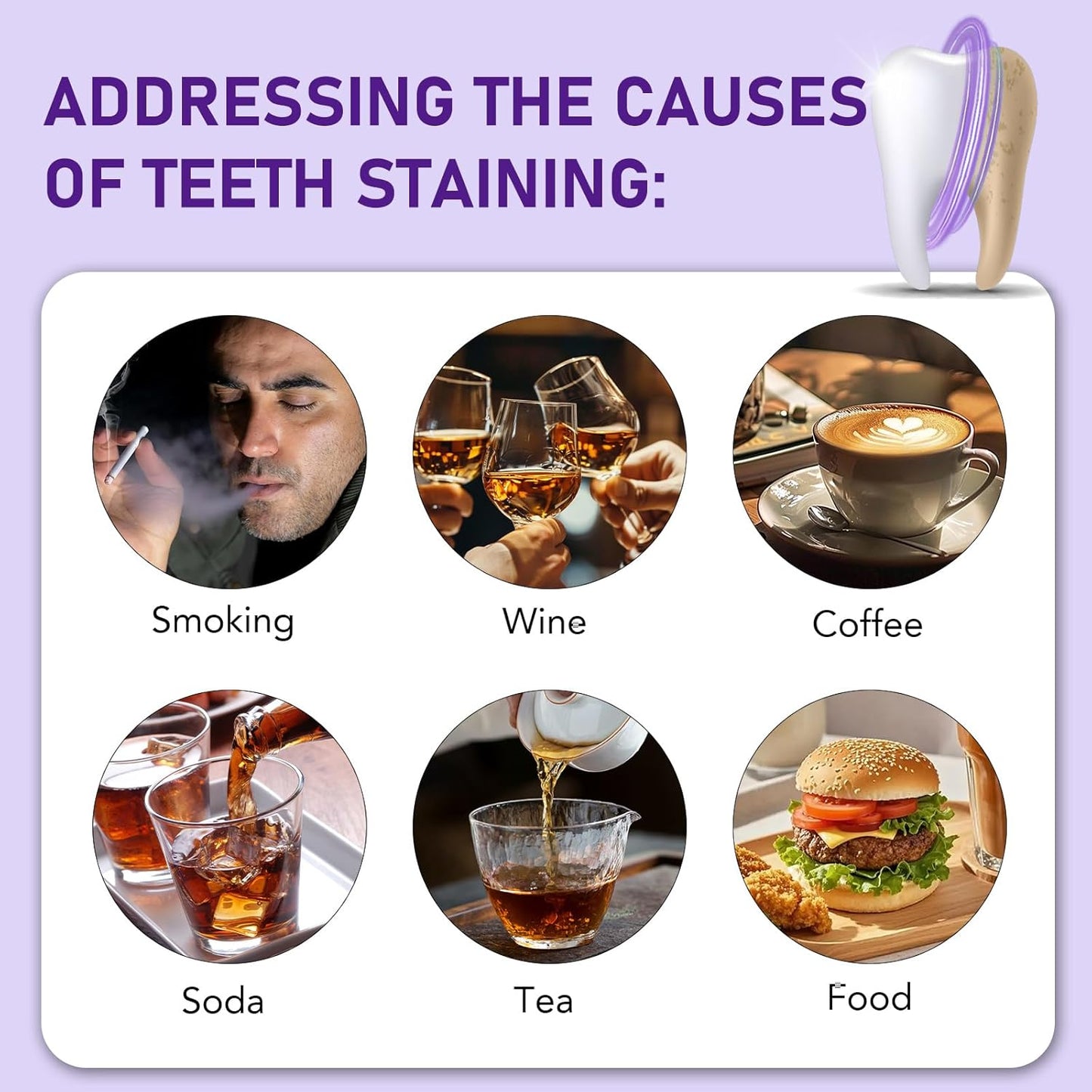 Teeth Whitening Powder,Purple Gentle Tooth Whitener,Safe & Gentle Formula,No Sensitivity,Daily Use, Enamel Friendly,Stain Removal, Color Corrector, and Toothpaste Booster (2 Pieces)