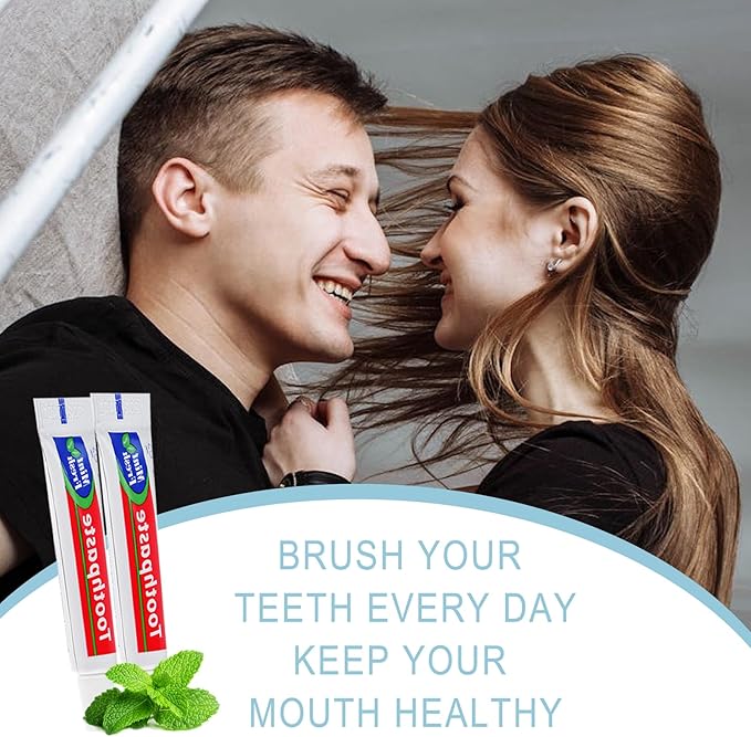 30 Tubes Bulk Travel Size Toothpaste,Extra Small 0.35oz Small Toothpaste Travel Size Bulk 0.8x3.5 inches Peppermint Mini Disposable Toothpaste for Hotel,Guests,Homeless,Charity