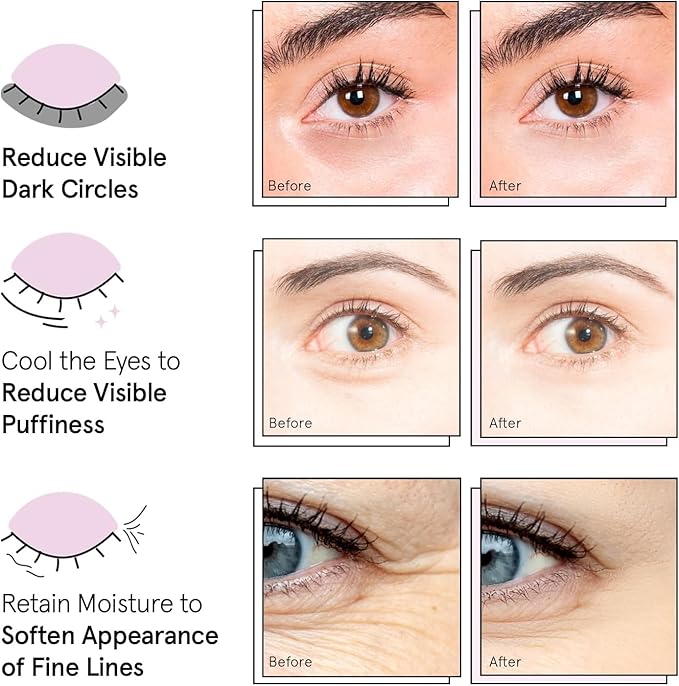 grace & stella Eye Mask Pink 24 Pairs + Lip Mask Bundle