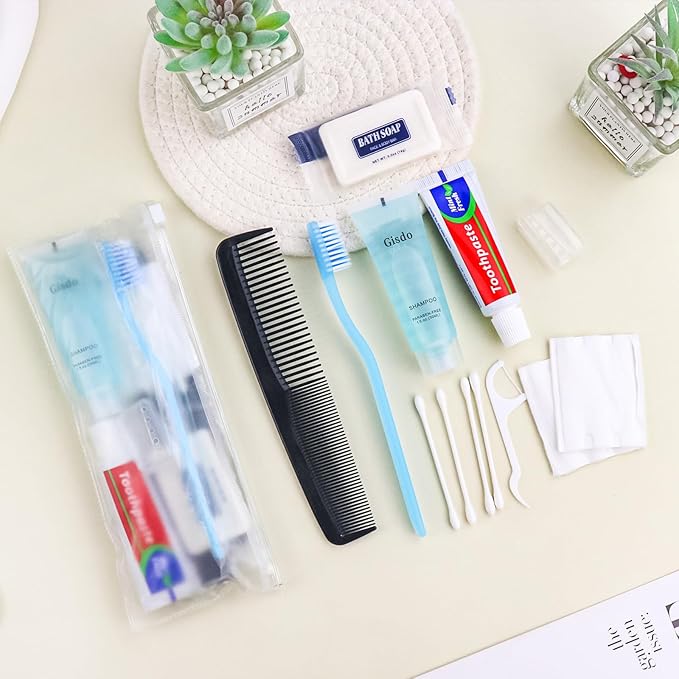 5 Kits Basic Toiletry Kits Homeless Personal Hygiene Kit Bulk Homeless Care Package Supplies Travel Toiletry Kit Homeless Hygiene Kit Bulk for Men Women Charity Toiletry Bag(10-IN-1)