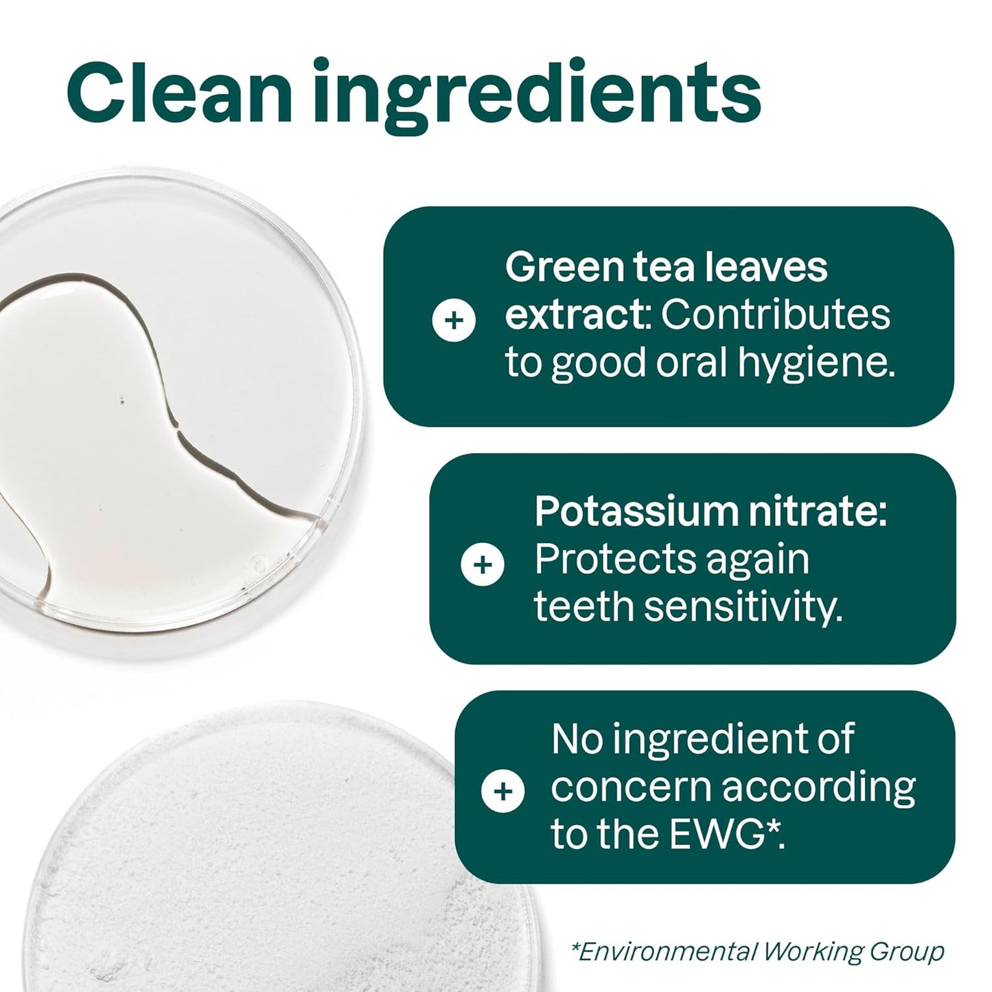 ATTITUDE Fluoride-Free Sensitive Toothpaste, Spearmint Flavor, Vegan & Cruelty-Free, Sugar-Free, Plant & Mineral-Based Ingredients, Clean Oral Care, 4.2 Oz