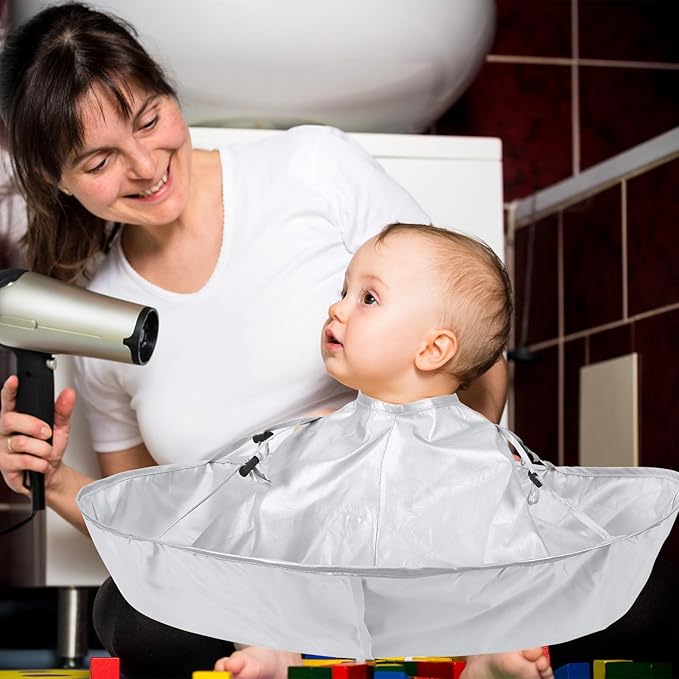 FEBSNOW Hair Cutting Cloak Cape, Professional Adjustable Haircut Cape Foldable Umbrella for Adults Kids Home Salon Barber Hairdressing Supplies