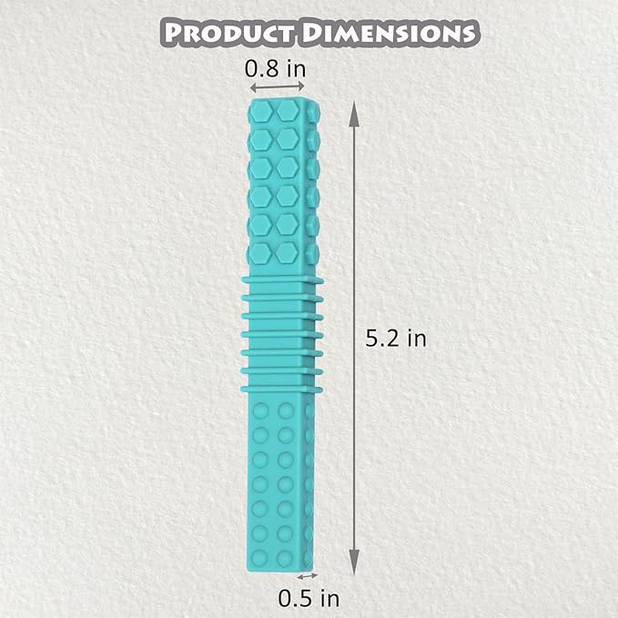 Sensory Chew Toys for Kids, 4 Pack Teething Sticks Oral Motor Tool for Baby 3-6 6-12 Months, Silicone Mouth Fidgets Stim Toy for Boys Girls with Autism, ADHD, Autism, Biting Needs