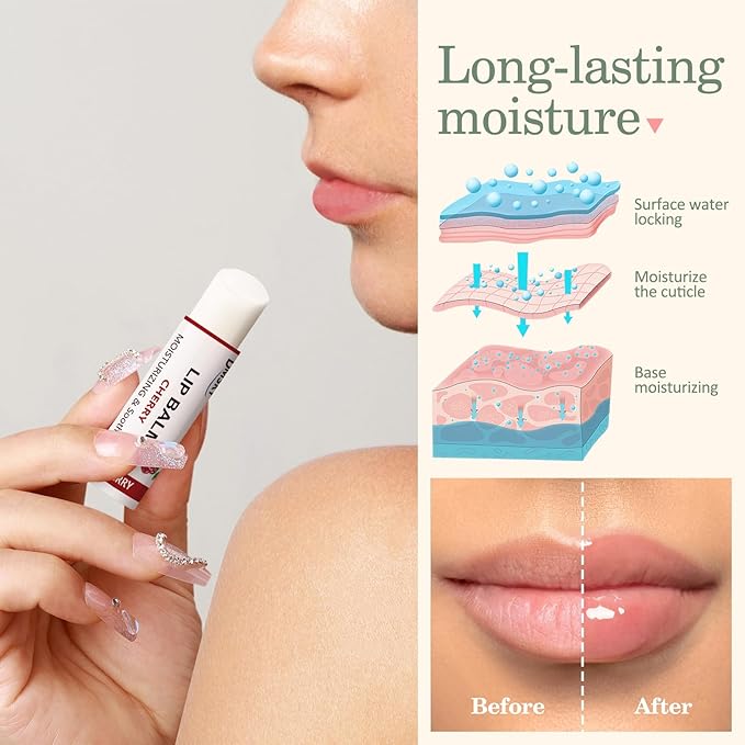 40 Pack Lip Balm Bulk, Fruit Lip Balm Variety Pack, Natural Moisturizing Balms for Dry Cracked Lips, Hydrating for Men Women Kids - 10 Flavors