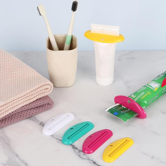 8Pcs Toothpaste Tube Squeezer Dispenser for Toothpaste Cream Cosmetics and Paint (Colorful)