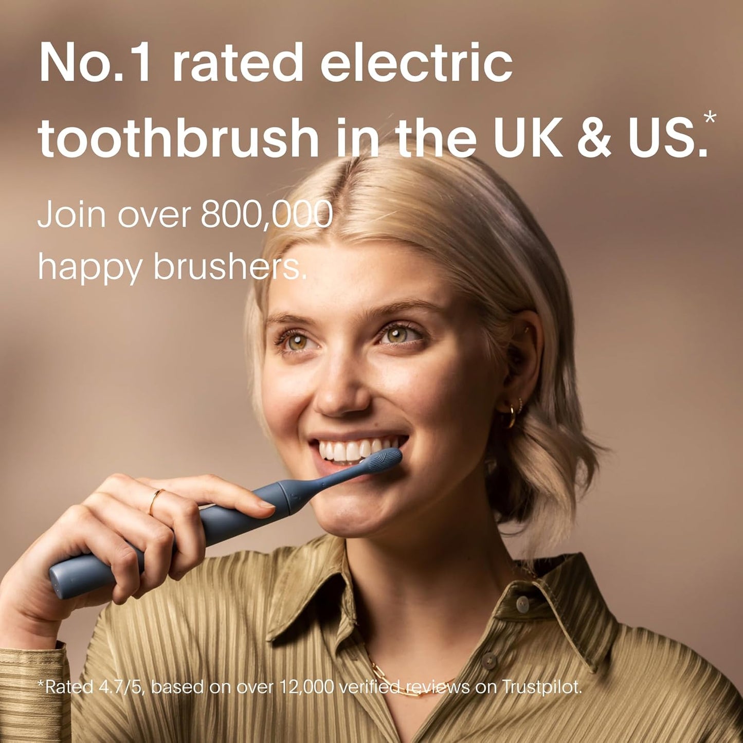 SURI 1.0 Sonic Electric Toothbrush | 1 Month+ Battery | Designed in California | Sustainable Electric Toothbrush for Adults | Travel Toothbrushes | Tooth Brush | Blue
