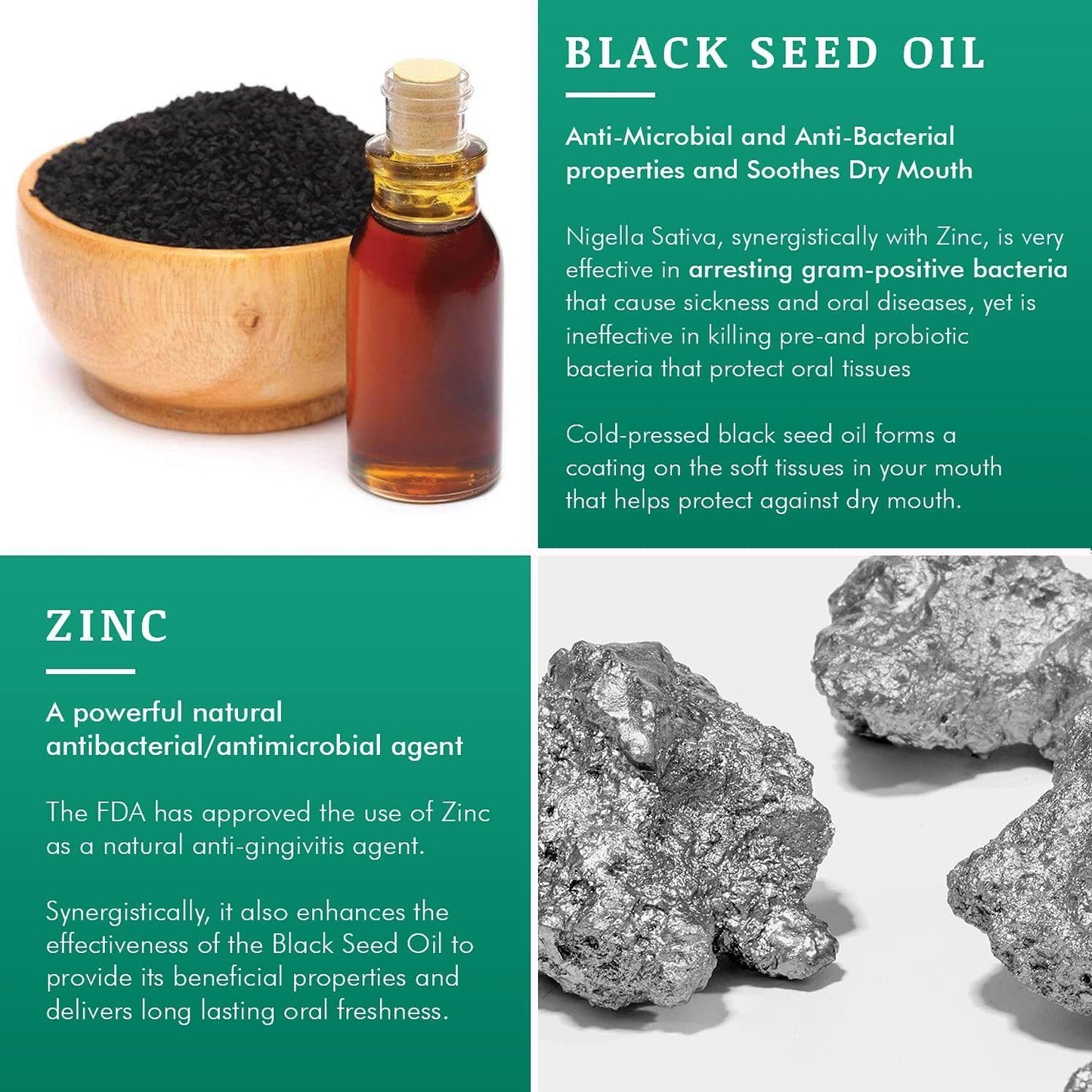 SprinJene Natural Toothpaste – Fluoride Free Clove & Mint Toothpaste for Healthy Gums & Fresh Breath – Gum Care with Patented Black Seed Oil & Zinc – Made in The USA (4 Pack)