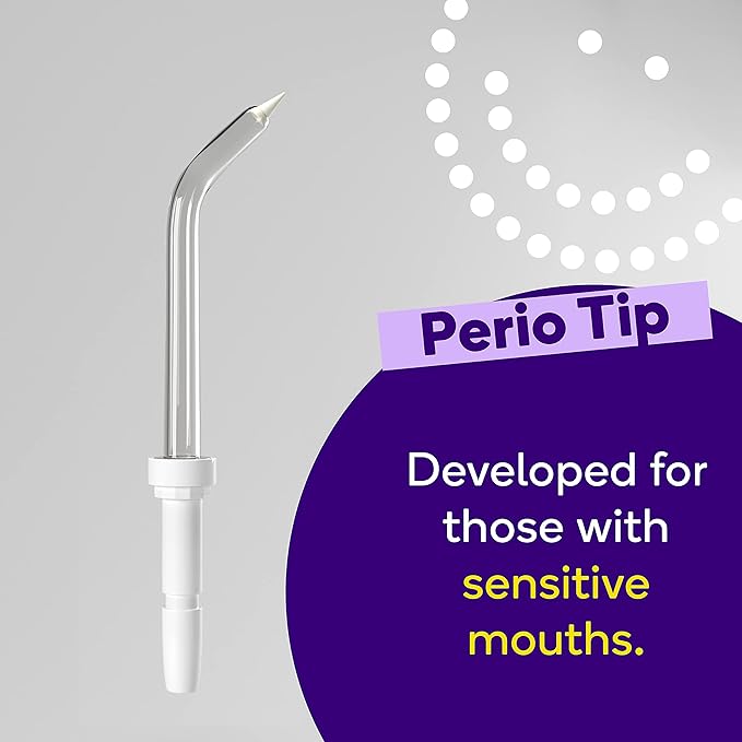 BURST Electric Water Flosser Replacement Tips (Perio/2 Pack) | for Fresh Breath & Healthy Gums | Plaque Removal Between Teeth, Braces & Dental Work