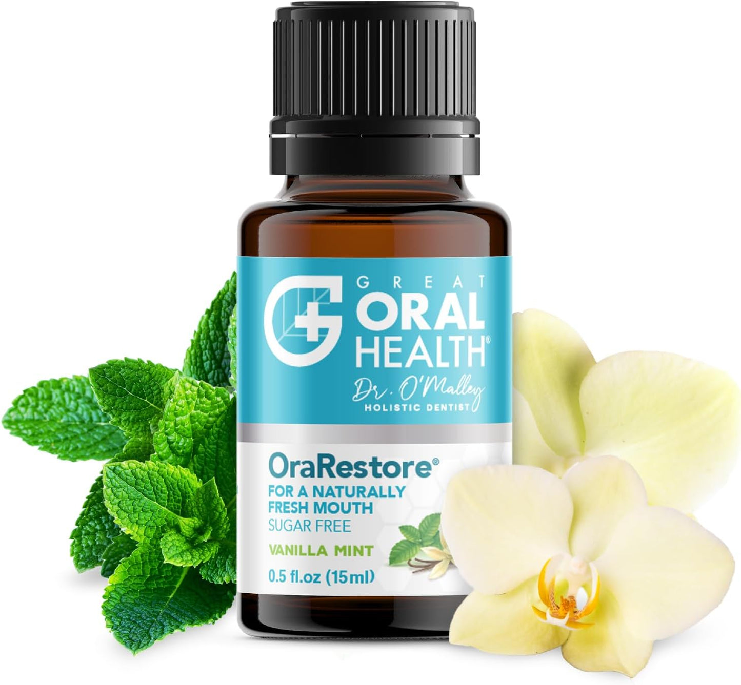 OraRestore Bad Breath Treatment for Adults Halitosis: Dentist Formulated Oral Rinse Concentrate Tooth Oil Liquid Toothpaste, Fresh Breath Mouthwash for Dry Mouth, Oral Care, Healthy Gums & Teeth 15ml