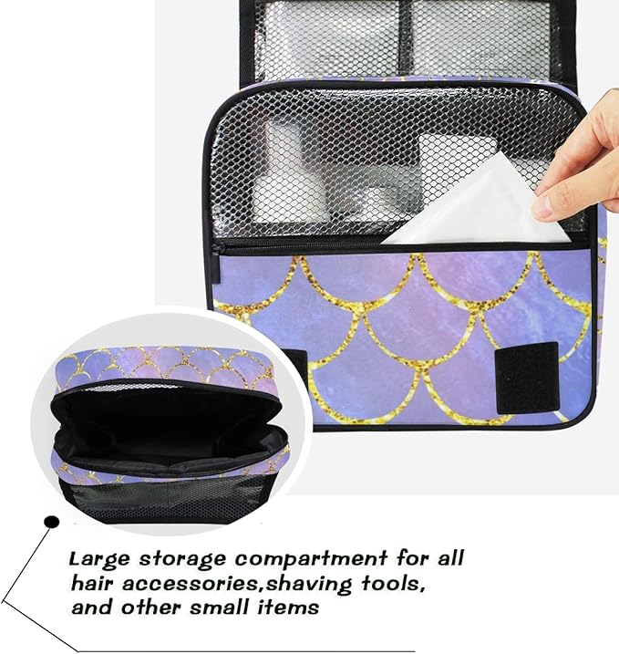 senya Hanging Travel Toiletry Bag Kit Makeup Case Cosmetics Organizer for Men Women