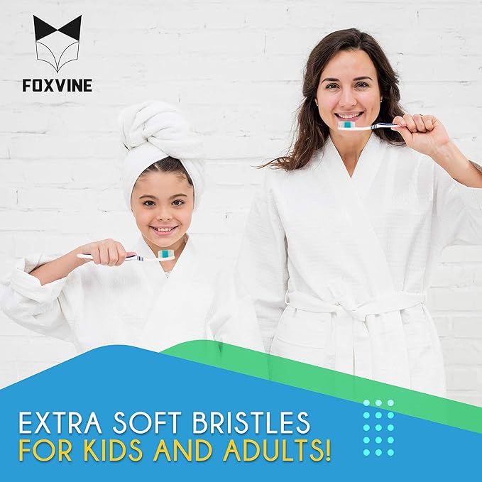 Bulk Toothbrushes 25 Pack | Individually Wrapped Travel Toothbrush Set for Adults & Kids | Made with a Medium-Soft Large Brush Head | BPA-Free & Disposable!