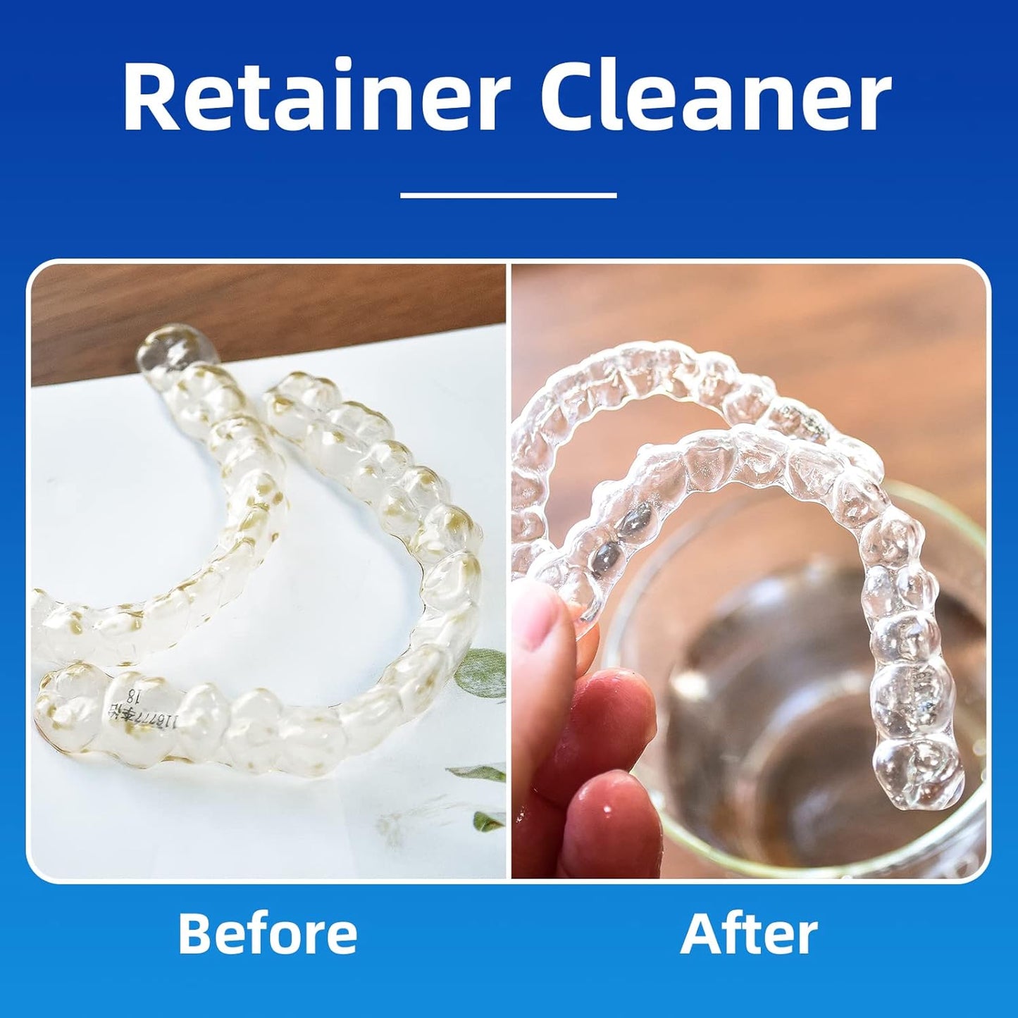 Retainer Cleaner Tablets & Denture Cleaning Tablets for Dental Appliances and Night & Mouth Guard.(36 Counts