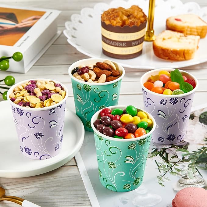 600 Pack 5oz Paper Cups, Bathroom Cups, Colorful Disposable Cups, Mini Mouthwash Cups, Hot Drinking Cup for Travel, Party and Event