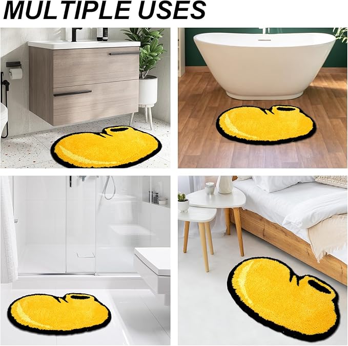 Mouse Shoes Bath Mat for Bathroom Non Slip, Kids Bath Rug - Soft, Plush Microfiber Bath Rug, Cute Bathroom Rugs Machine Washable