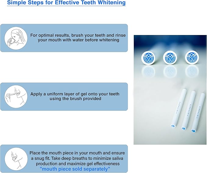 Premium Teeth Whitening Pen with Pro Whitening Gel 4ML (0.14fl oz) Professional Pen Solution with Hydrogen Peroxide Gel Refill for Teeth, Convenient & Travel-Friendly Stick Design for Adults