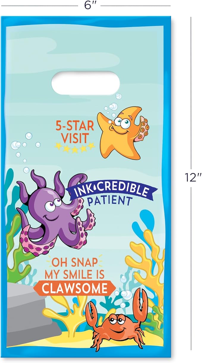 Practicon SmileGoods Dental Hygiene Kit, Makes 72 Dental Care Giveaways with Toothbrush, Toothpaste, Flossers and Bag (FlosSeas)