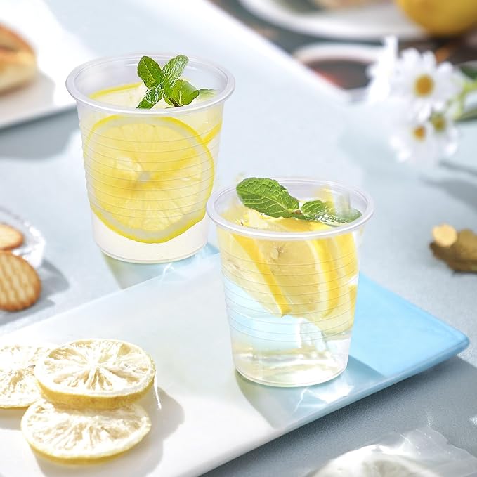 1500 Pack 3 oz Plastic Cups, Clear Disposable Plastic Cups Bulk, Small Mouthwash Cup, Cold Drinking Cup for Travel, Bathroom, Travel, Picnic