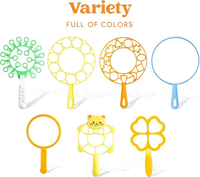 JOYIN 29 Pcs Big Bubble Wands Set, Giant Bubble Wand Bulk with Tray for Kids Outside Blowing, Toys for Summer Easter Party Favor Birthday Toddlers