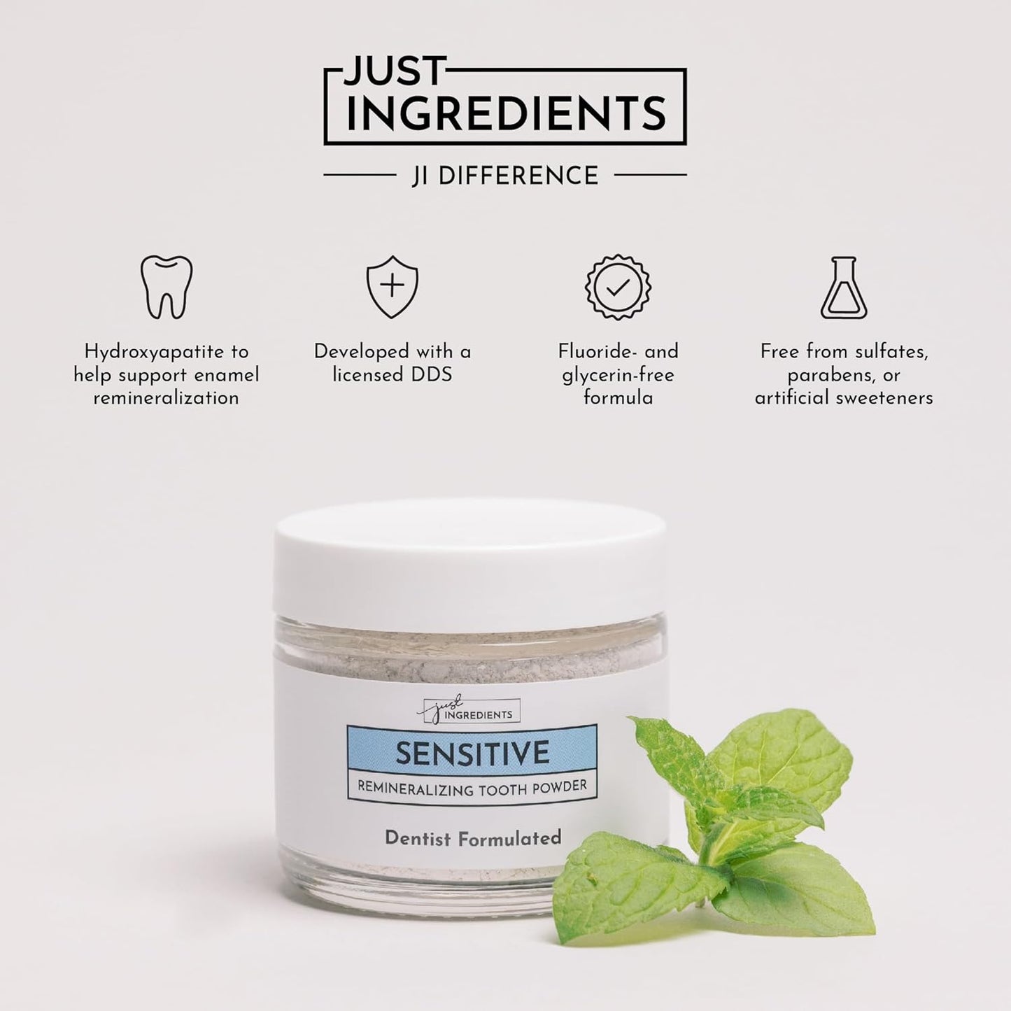 Remineralizing Tooth Powder – Fluoride-Free Oral Care – Gently Cleans & Whitens – Supports Strong Teeth & Fresh Breath – Vegan, Non-GMO (Regular, Sensitive)